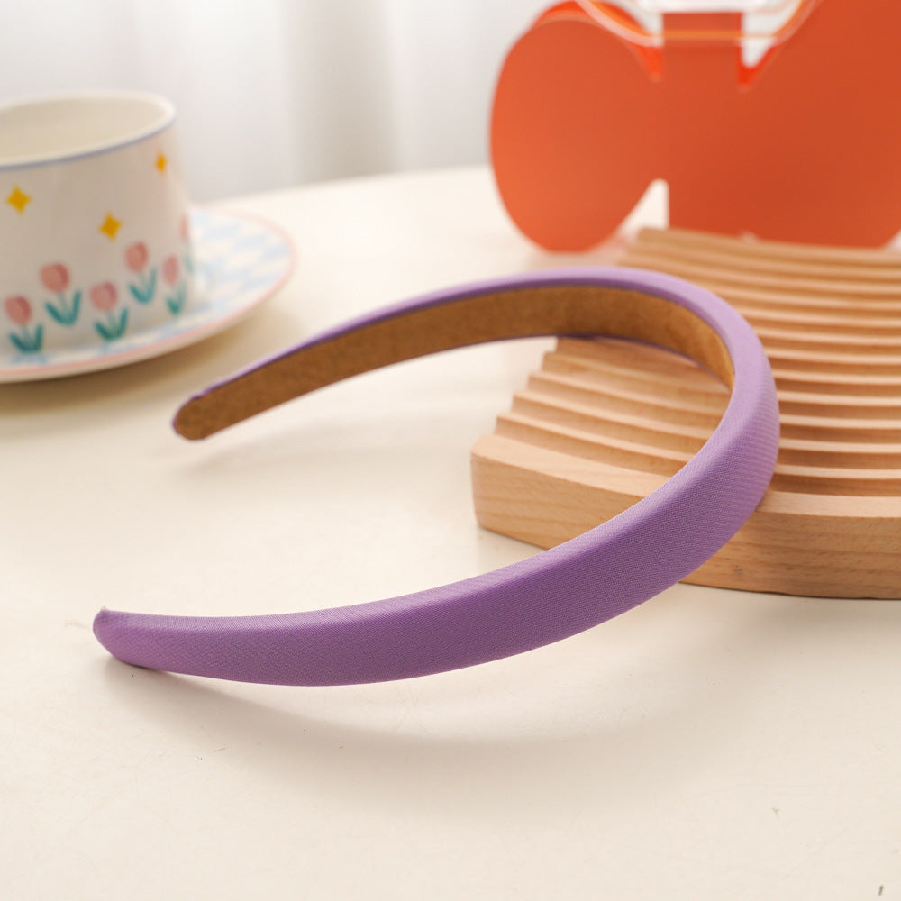2cm-wide plain colour thinly padded headband
