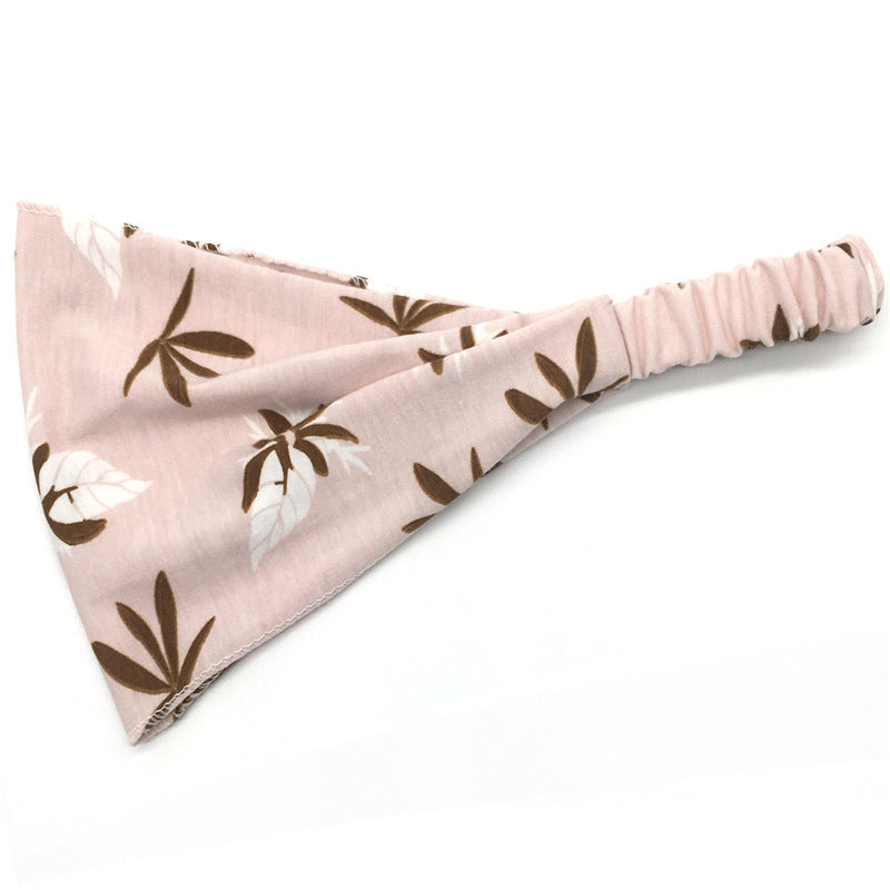 Printed thin cotton bandanna headband