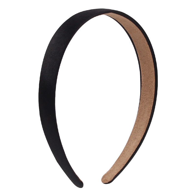 2cm wide glossy satin headband