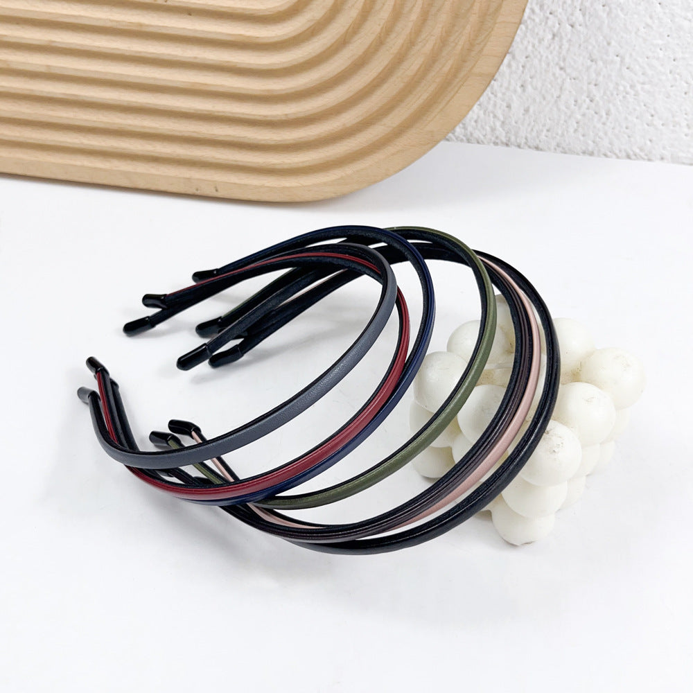 Extra thin leather headband