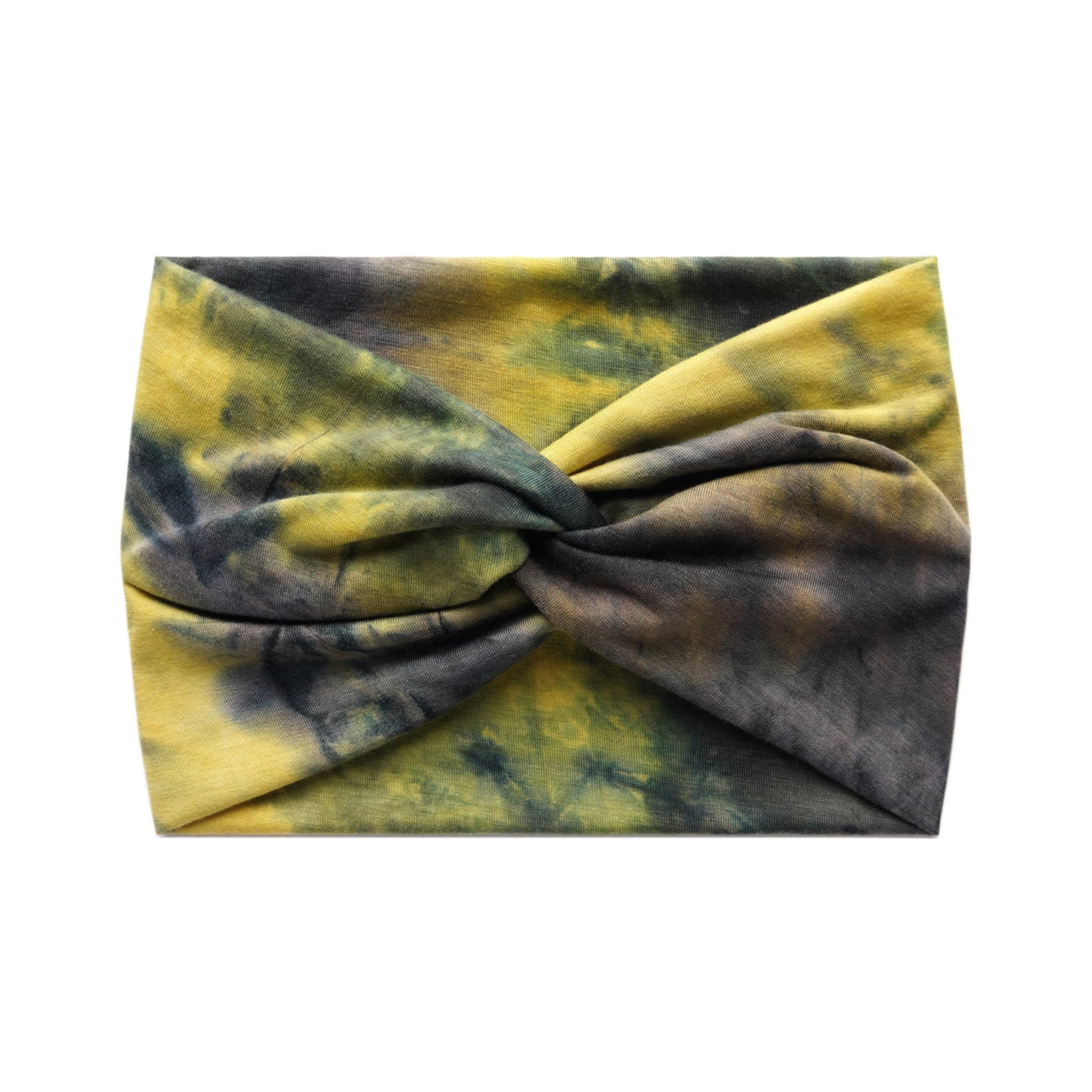 Tie dye print super wide twist front stretchy headband