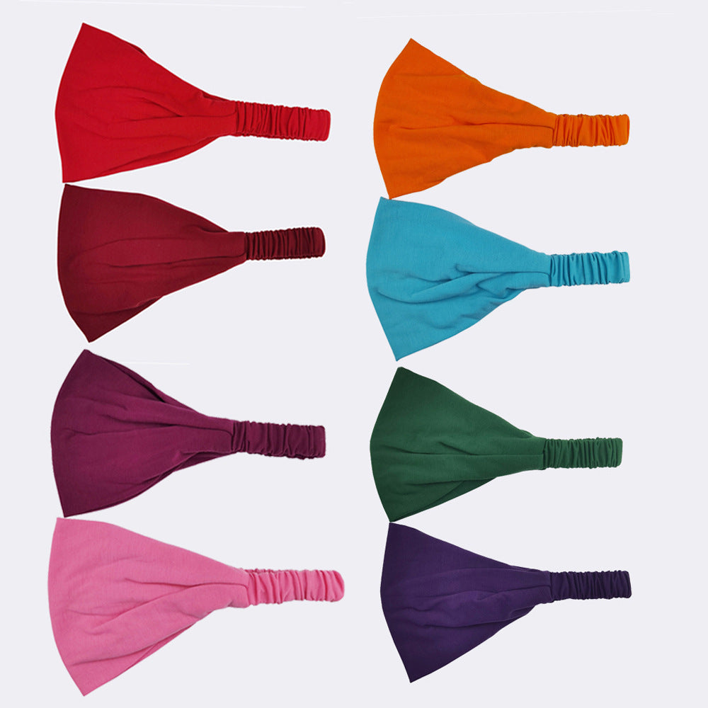 Double layer cotton bandanna headband