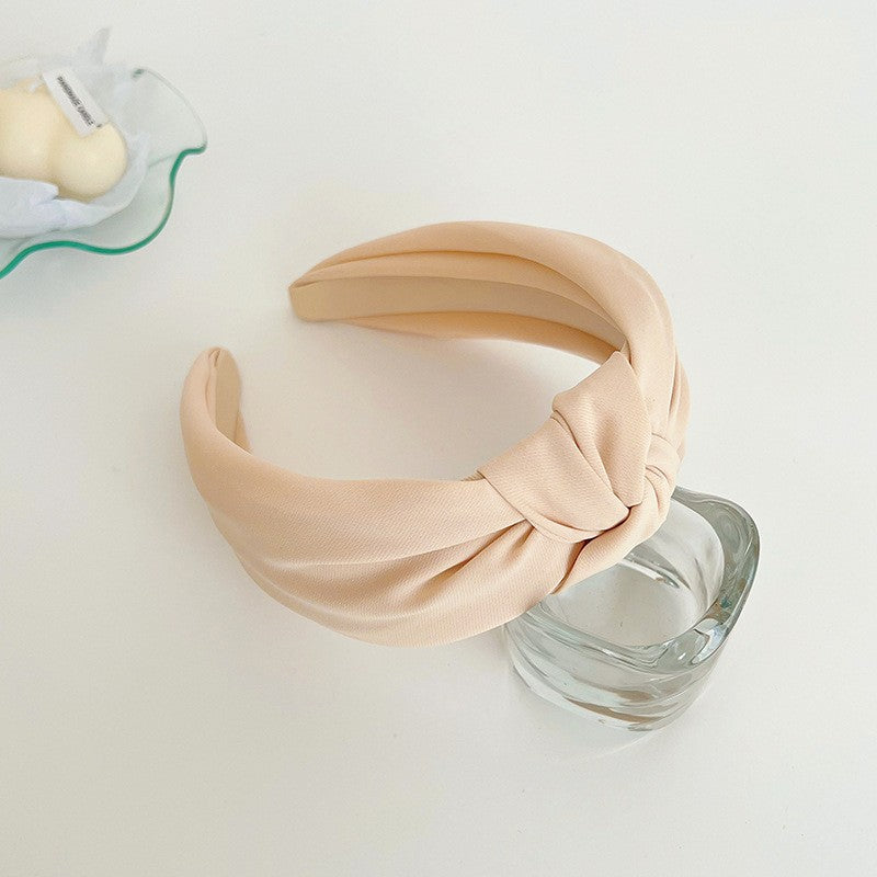 Solid chiffon knotted headband