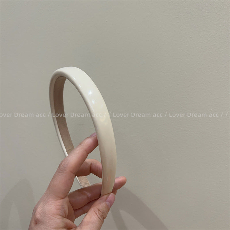 1.8cm-wide glossy leather slim headband
