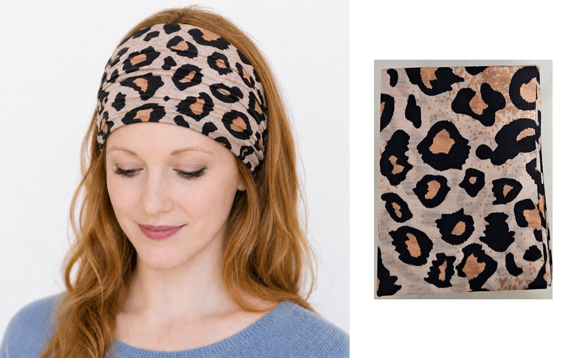 Multi-purpose seamless head wrap in multicolour print