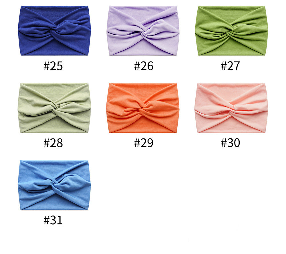 Super wide twist front stretchy headband