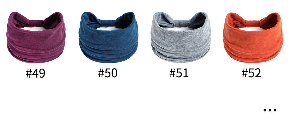 Plain colour 2-way bandanna hair band