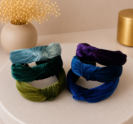 Velvet knotted headband