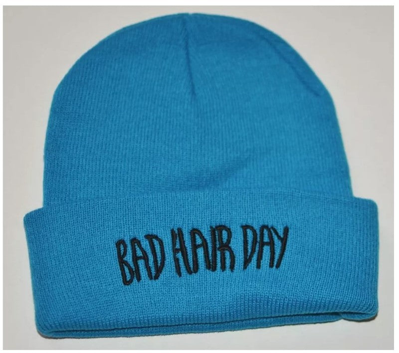 BAD HAIR DAY knitted beanie