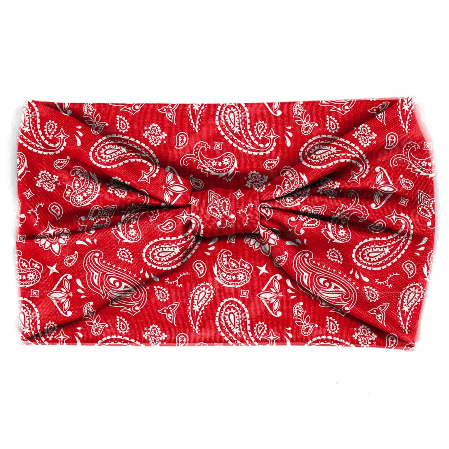 Paisley print knotted bandanna headband