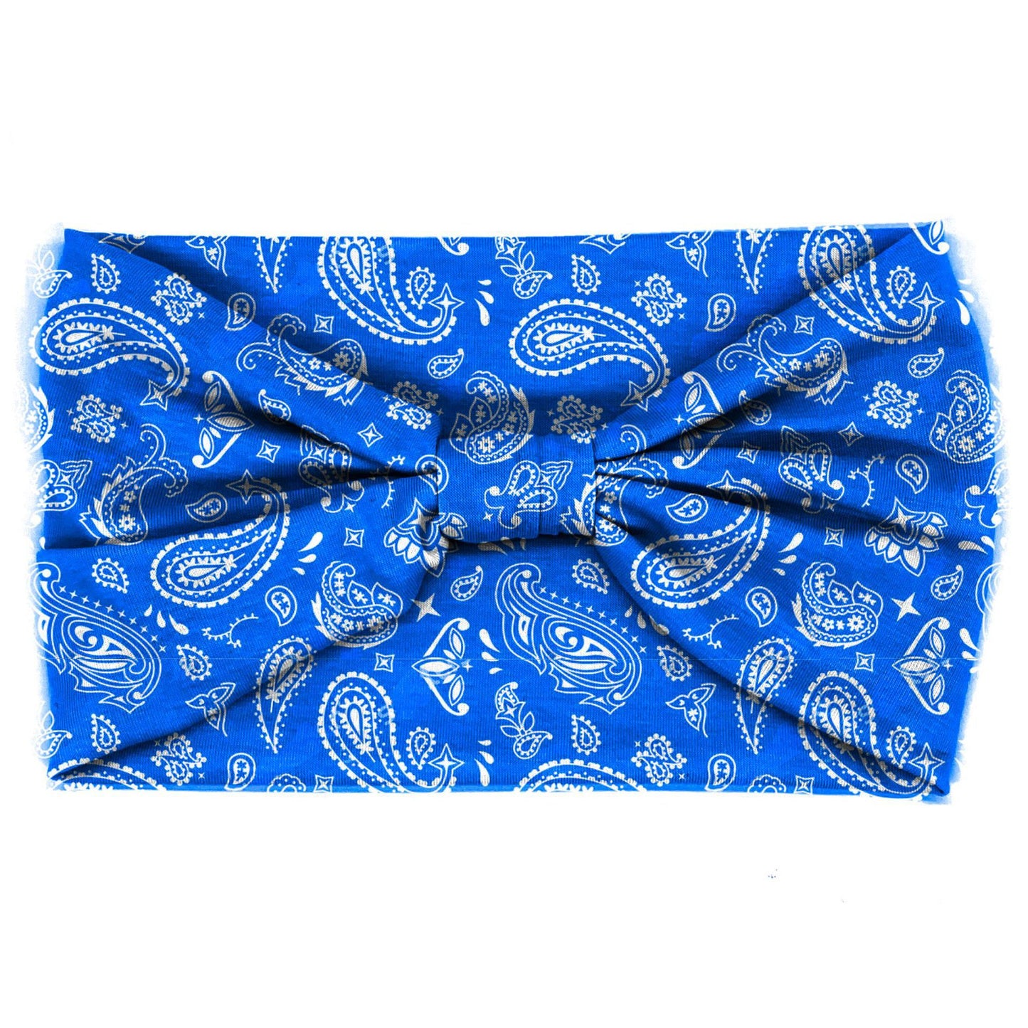 Paisley print knotted bandanna headband
