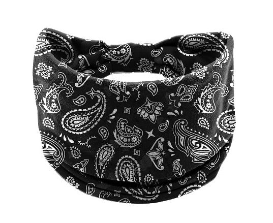 Paisley print knotted bandanna headband