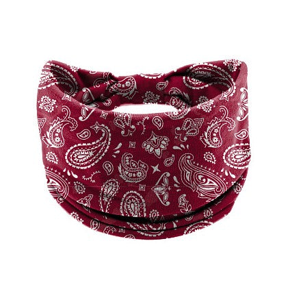 Paisley print knotted bandanna headband