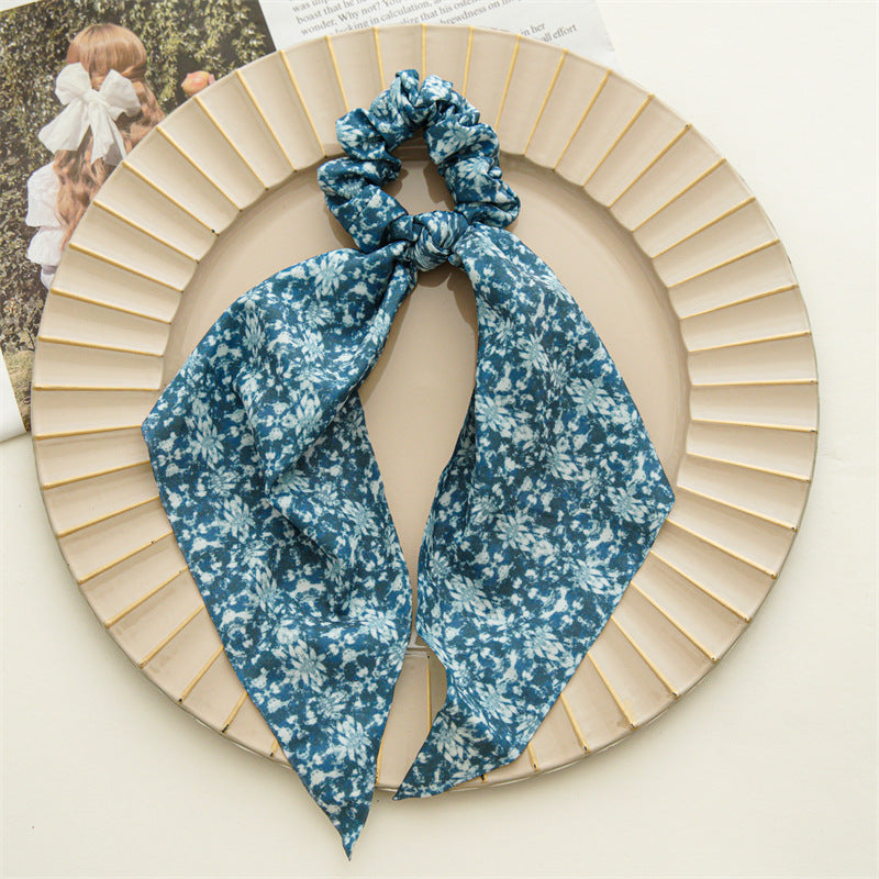 Plain and printed chiffon scrunchies with scarf