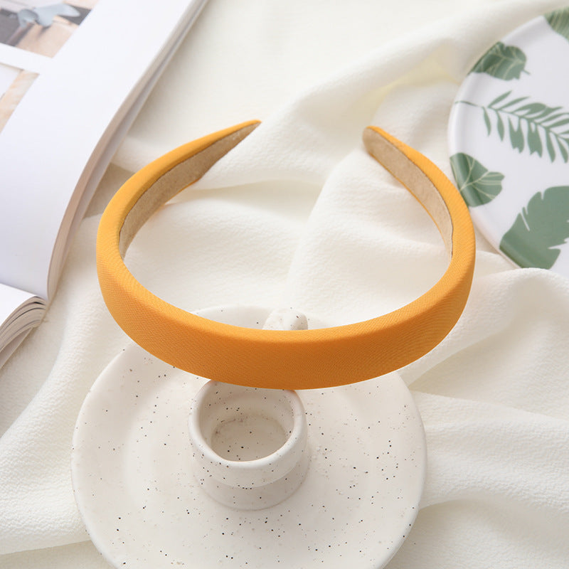 2cm-wide plain colour thinly padded headband
