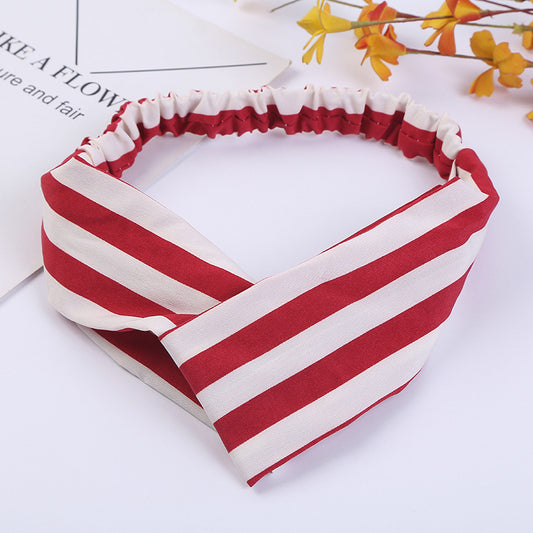 Strips patterned elastic headband