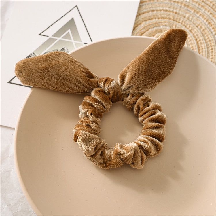 Velvet scrunchies with twist bow