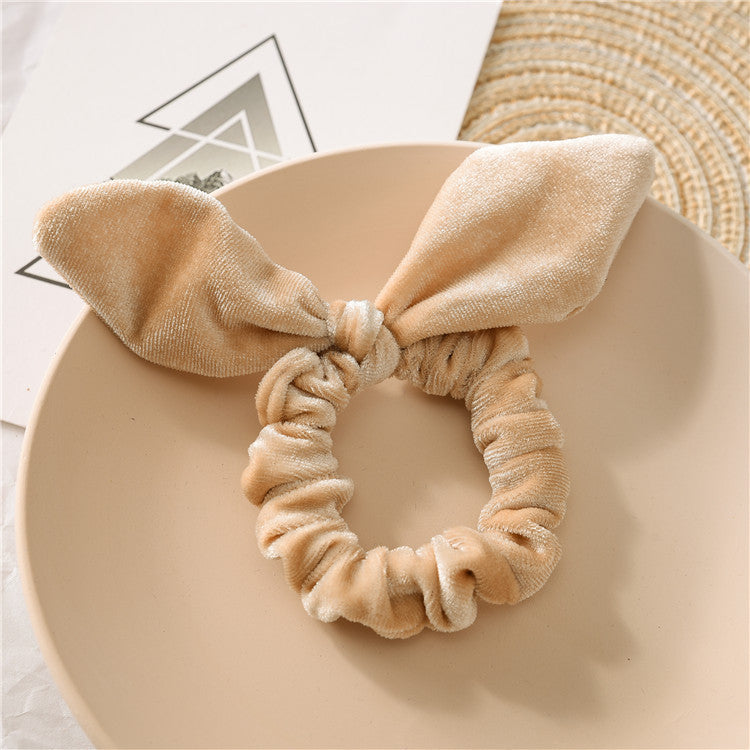 Velvet scrunchies with twist bow