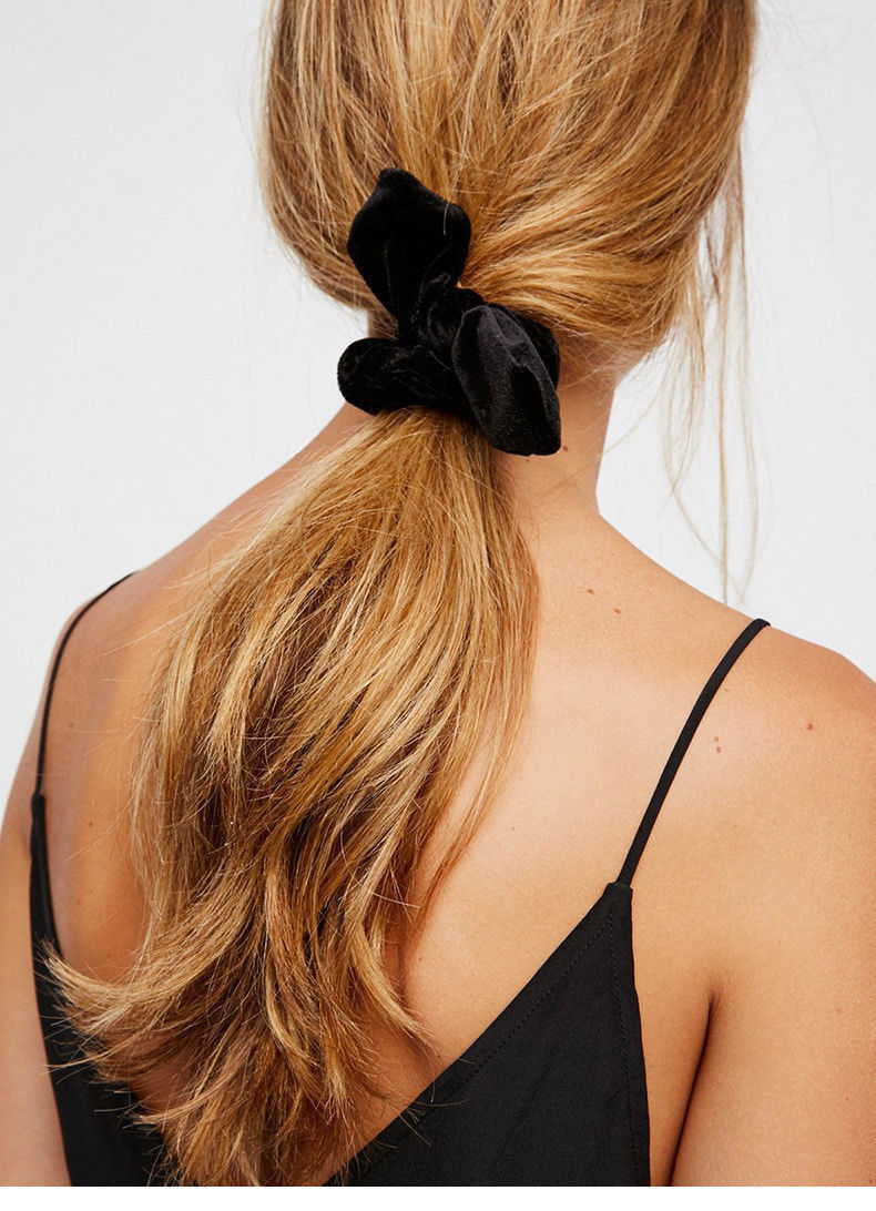 Velvet scrunchies with twist bow