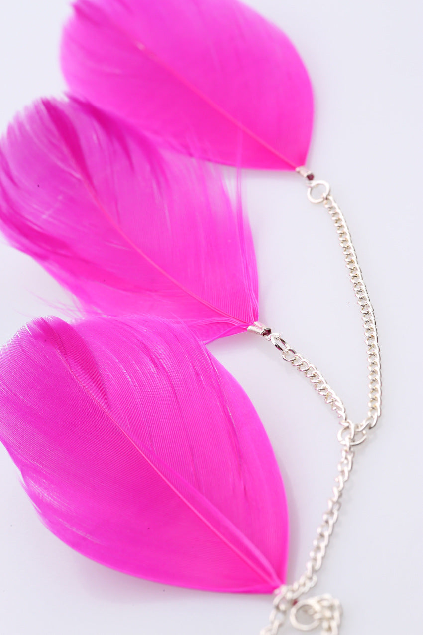 Feather-extension hair clip