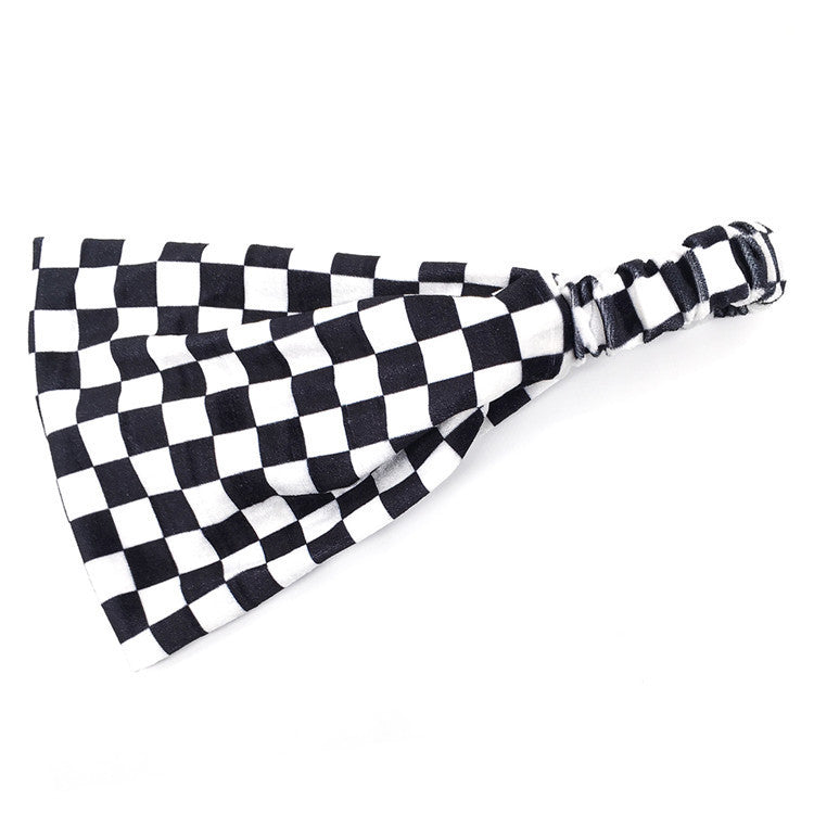 Printed velvet bandanna headband