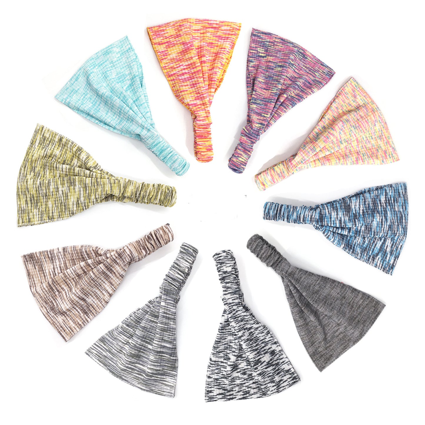 Multi-coloured thin bandanna headband