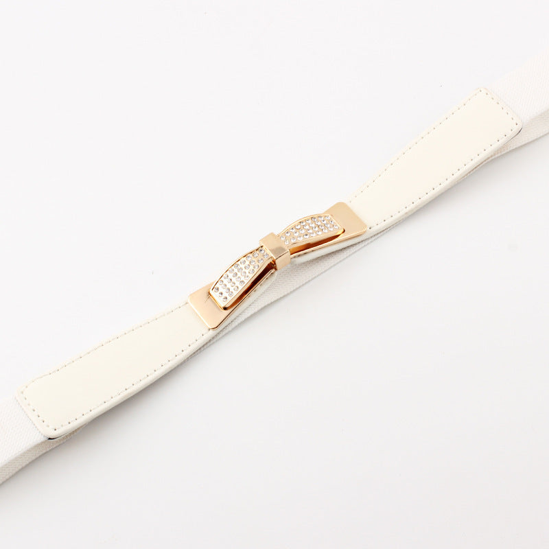 Gems bow stretch belt