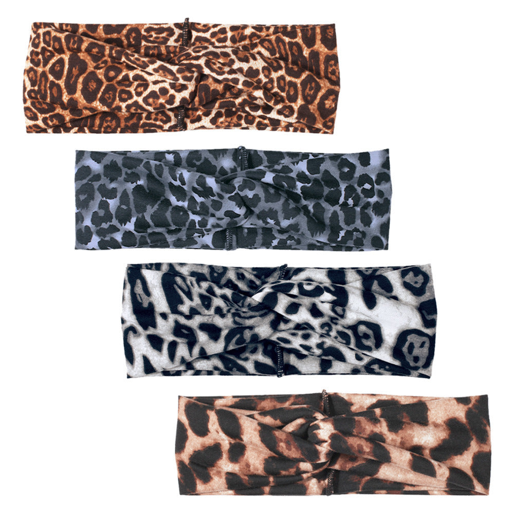 Leopard turban headband