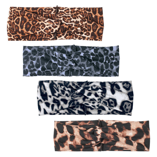 Leopard turban headband