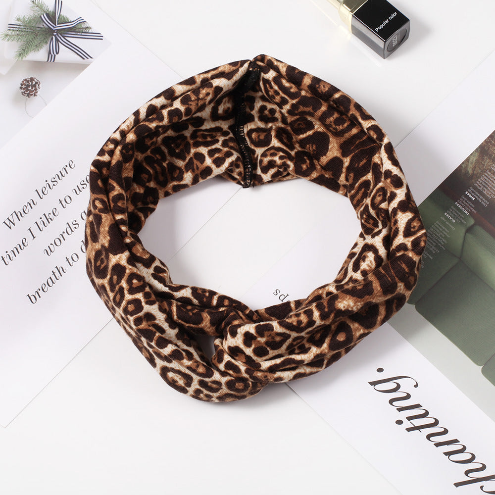 Leopard turban headband