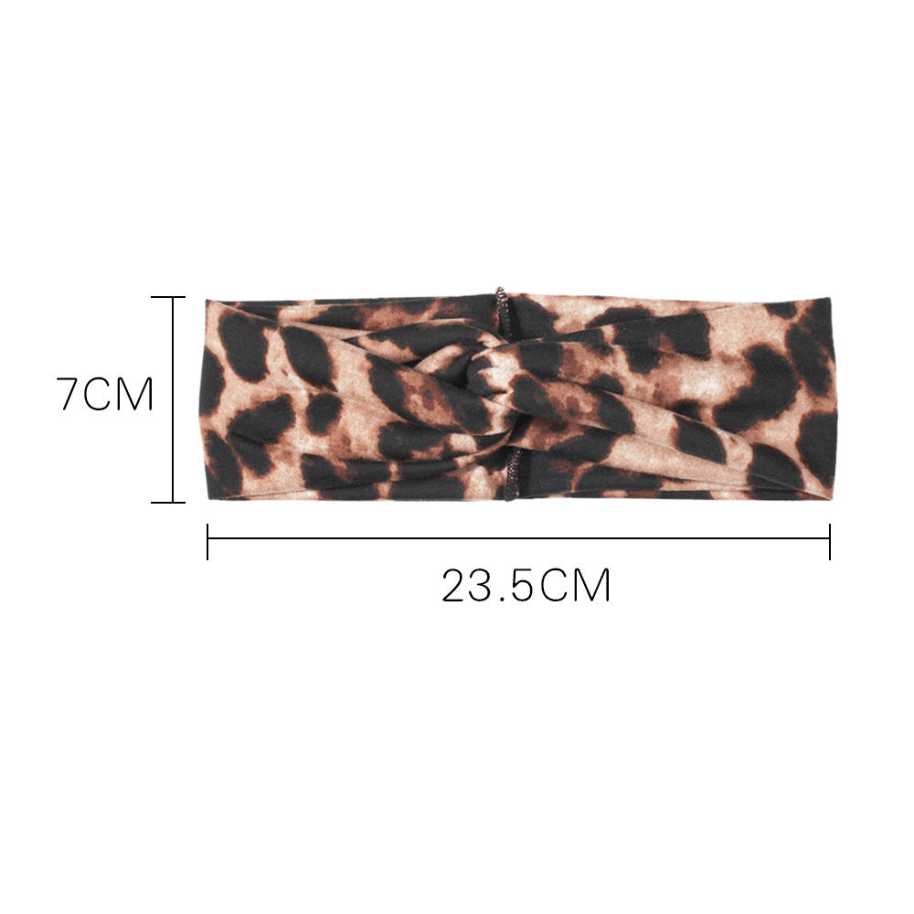 Leopard turban headband