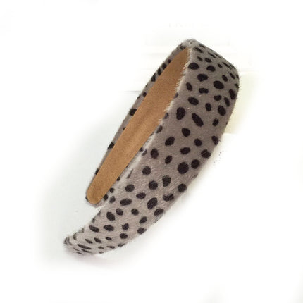 Fluffy leopard headband