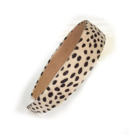 Fluffy leopard headband
