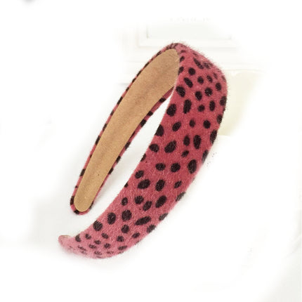 Fluffy leopard headband
