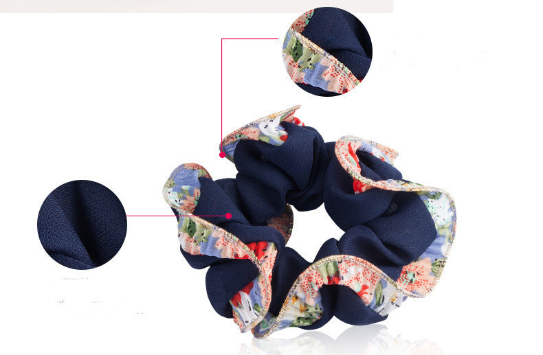 Pearl chiffon scrunchies