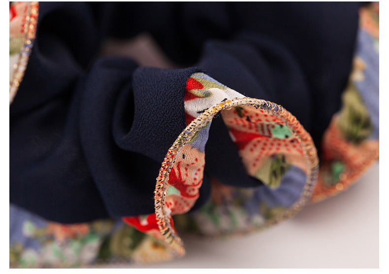Pearl chiffon scrunchies