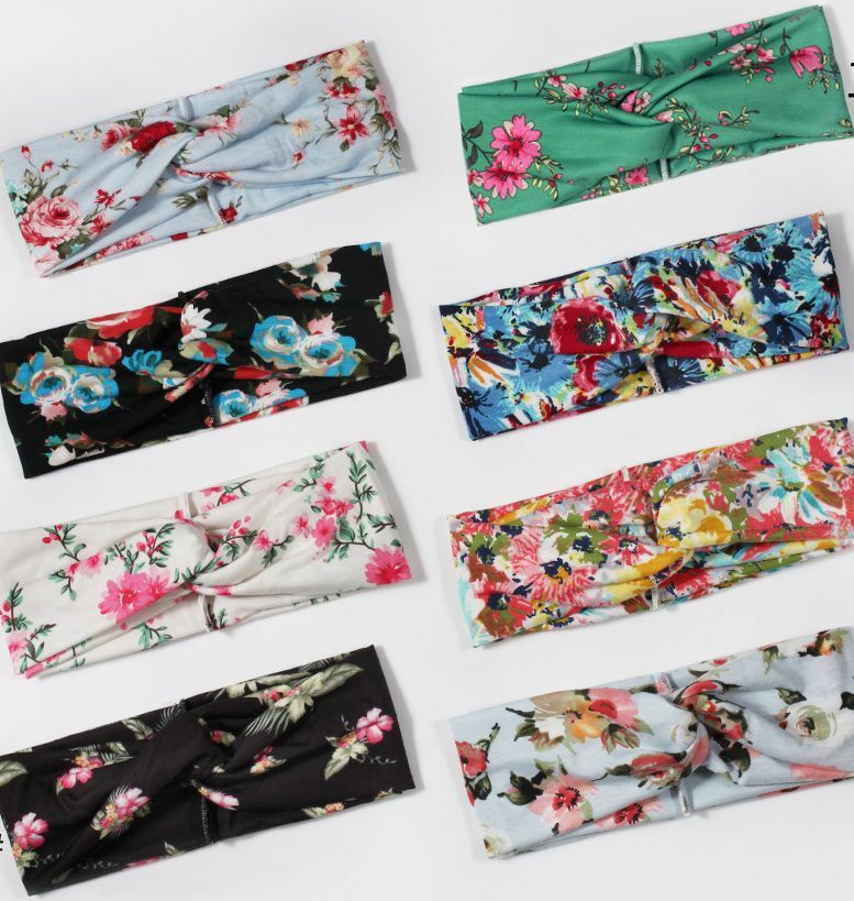 Floral turban headband
