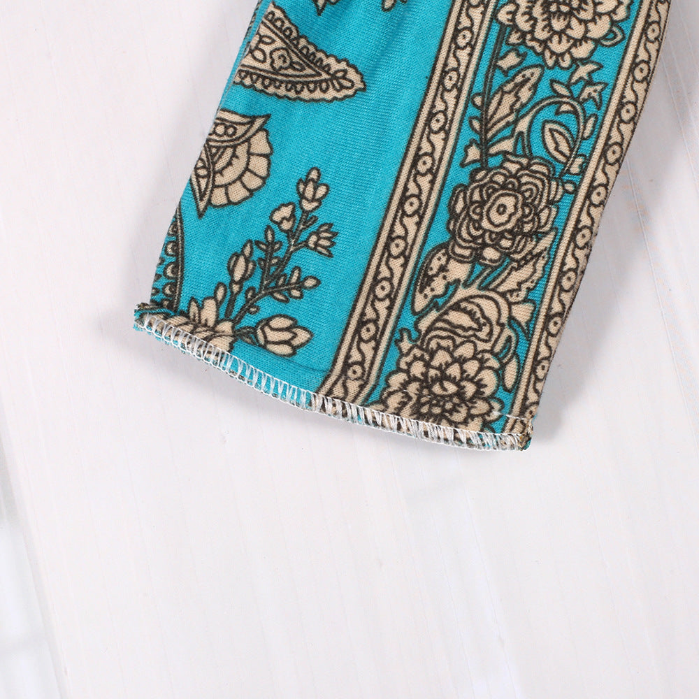 Bohemian style floral prints turban headband