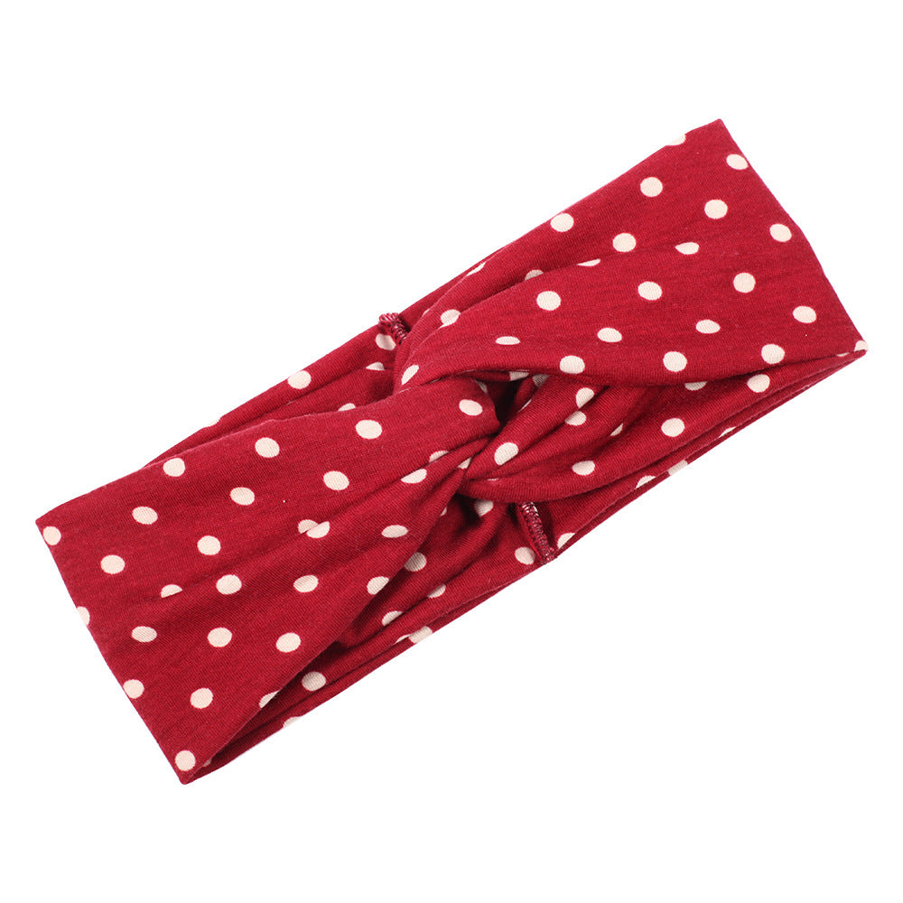 Polka dots twist headband