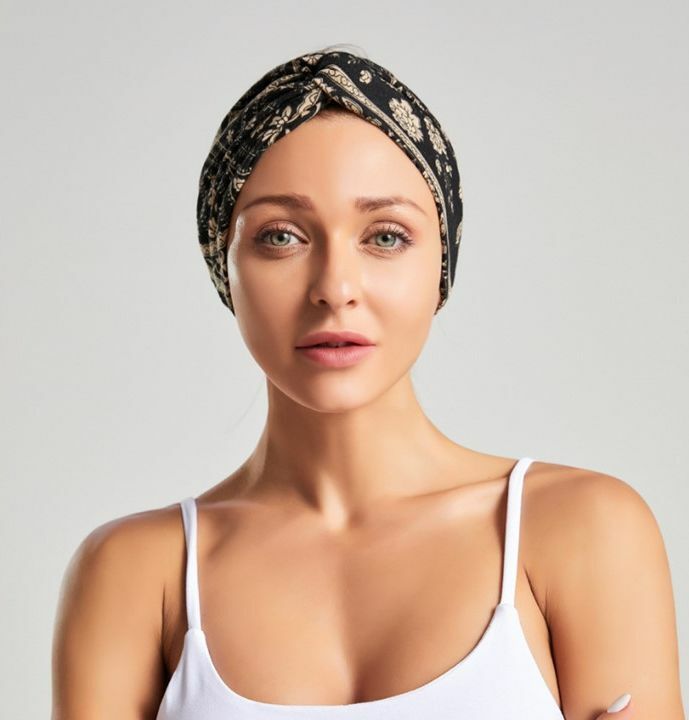 Bohemian style floral prints turban headband