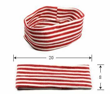 Knitted-wool striped stretch headband