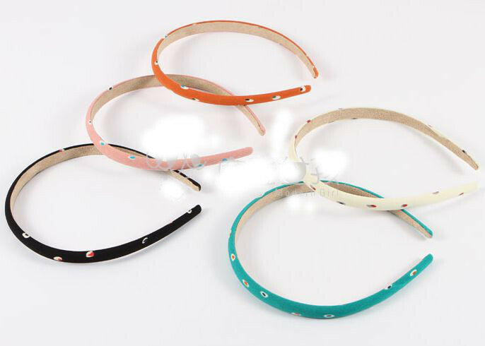 Rainbow dots headband