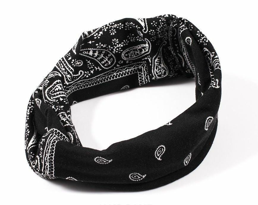 Paisley print turban headband