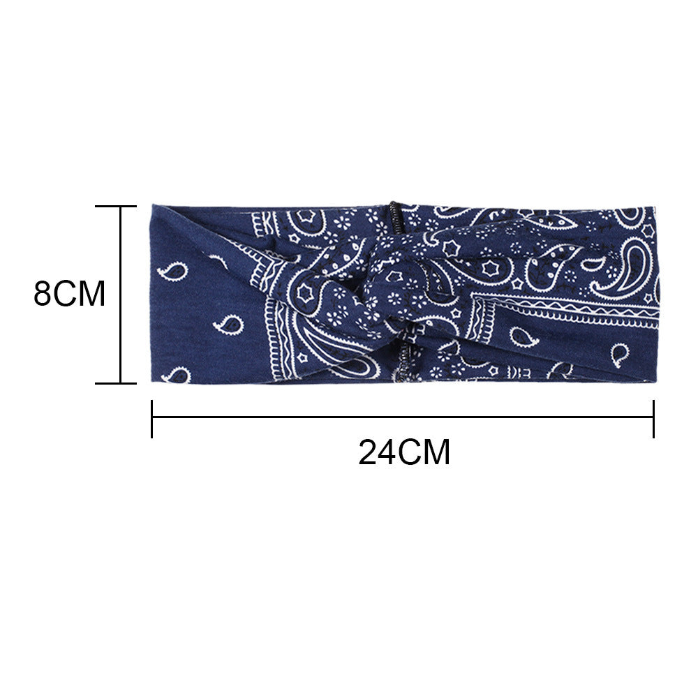 Paisley print turban headband