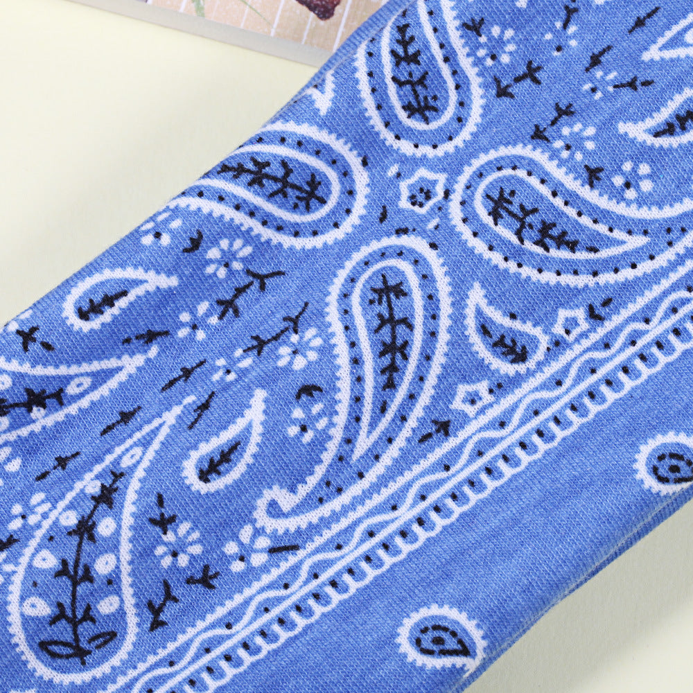 Paisley print turban headband