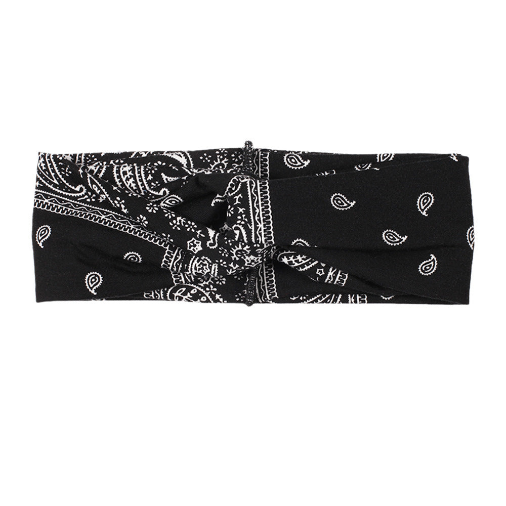 Paisley print turban headband