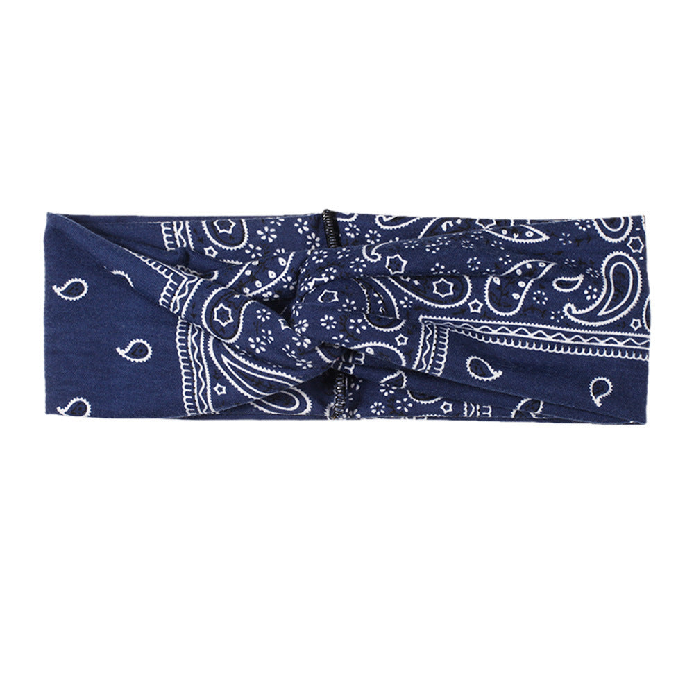 Paisley print turban headband