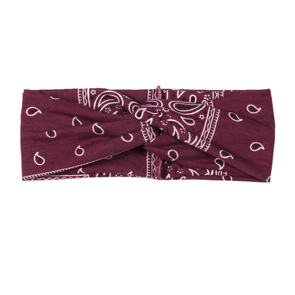 Paisley print turban headband