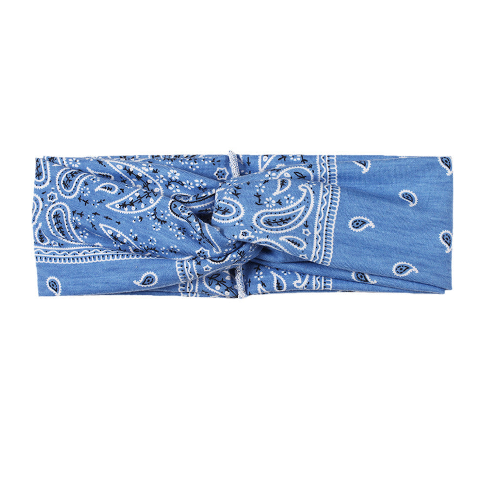 Paisley print turban headband
