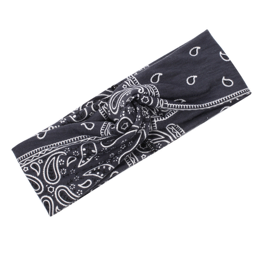 Paisley print turban headband